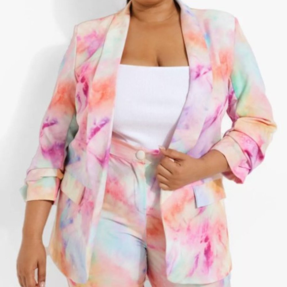 Oversized Tie-Dye Blazer 24W NWT